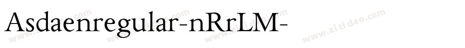 Asdaenregular-nRrLM字体转换