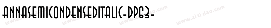 AnnaSemicondenseditalic-Dp63字体转换