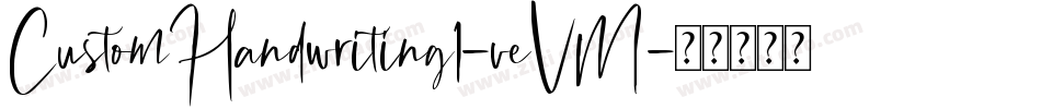 CustomHandwriting1-veVM字体转换