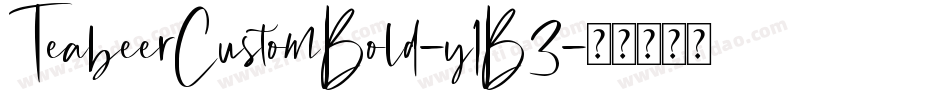 TeabeerCustomBold-y1B3字体转换