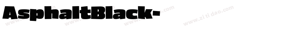 AsphaltBlack字体转换