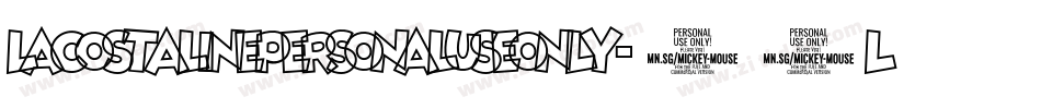 LacostaLinePersonalUseOnly-51lna字体转换
