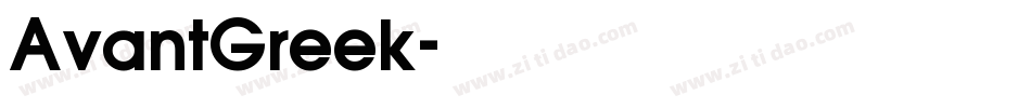 AvantGreek字体转换