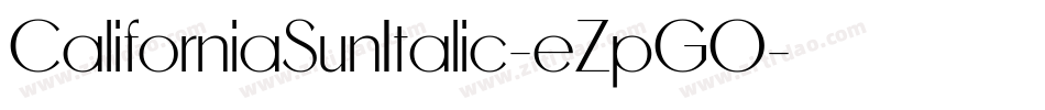 CaliforniaSunItalic-eZpGO字体转换