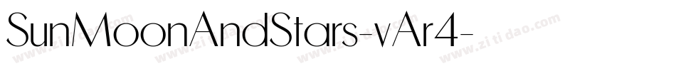 SunMoonAndStars-vAr4字体转换