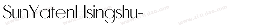SunYatenHsingshu字体转换