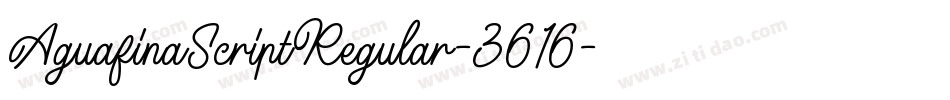 AguafinaScriptRegular-3616字体转换