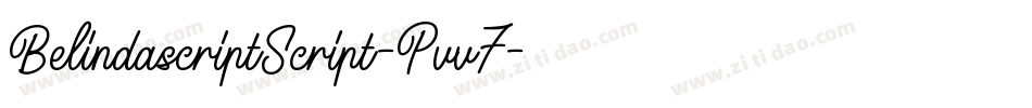 BelindascriptScript-Pvv7字体转换