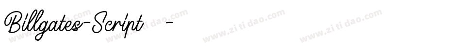 Billgates-Script转换器字体转换