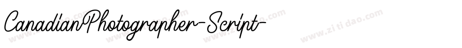 CanadianPhotographer-Script字体转换