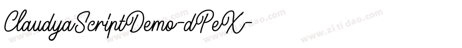 ClaudyaScriptDemo-dPeX字体转换