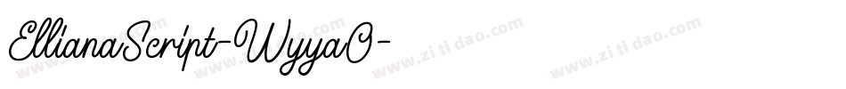 EllianaScript-WyyaO字体转换