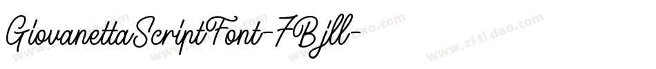 GiovanettaScriptFont-7Bjll字体转换