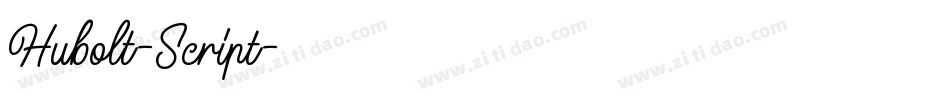 Hubolt-Script字体转换