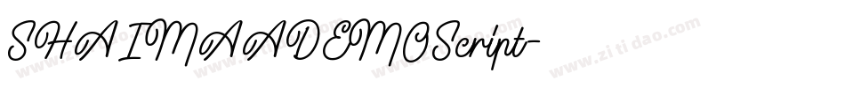 SHAIMAADEMOScript字体转换