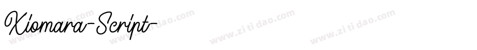 Xiomara-Script字体转换