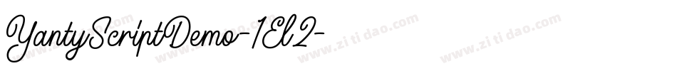 YantyScriptDemo-1El2字体转换 YantyScriptDemo-1El2字体转换