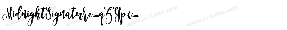 MidnightSignature-qZYpx字体转换