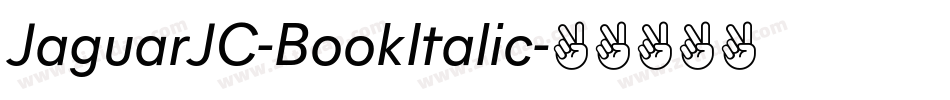 JaguarJC-BookItalic字体转换