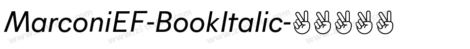 MarconiEF-BookItalic字体转换