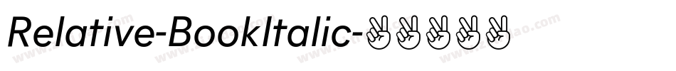 Relative-BookItalic字体转换 Relative-BookItalic字体转换
