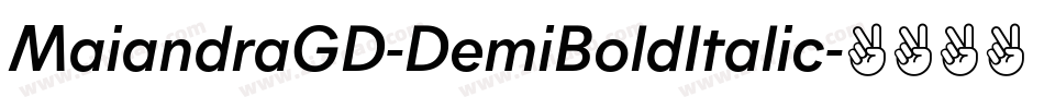 MaiandraGD-DemiBoldItalic字体转换