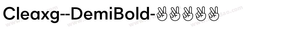 Cleaxg--DemiBold字体转换