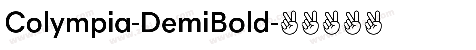 Colympia-DemiBold字体转换