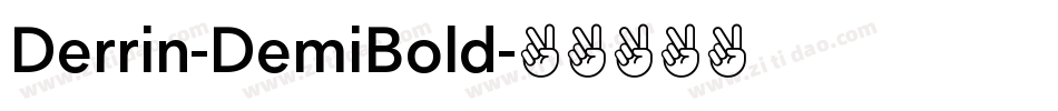 Derrin-DemiBold字体转换