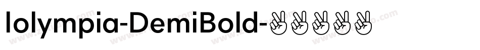 Iolympia-DemiBold字体转换