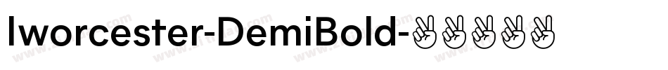 Iworcester-DemiBold字体转换