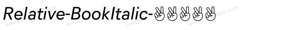 Relative-BookItalic字体转换 Relative-BookItalic字体转换