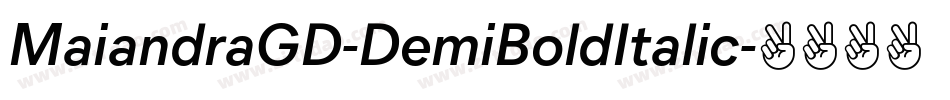 MaiandraGD-DemiBoldItalic字体转换