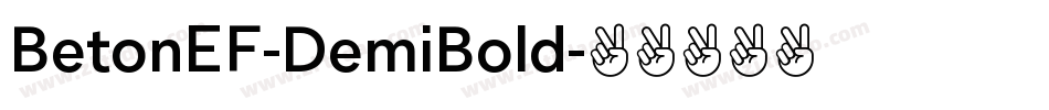 BetonEF-DemiBold字体转换