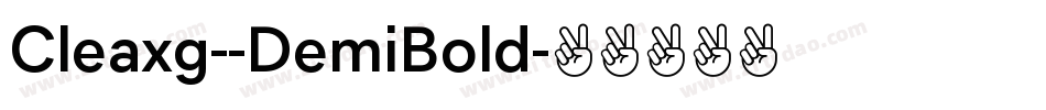 Cleaxg--DemiBold字体转换