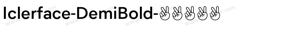 Iclerface-DemiBold字体转换