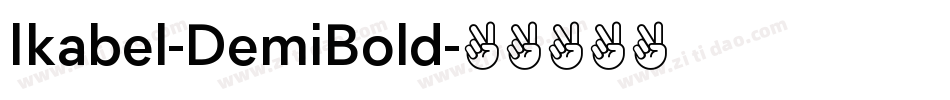 Ikabel-DemiBold字体转换