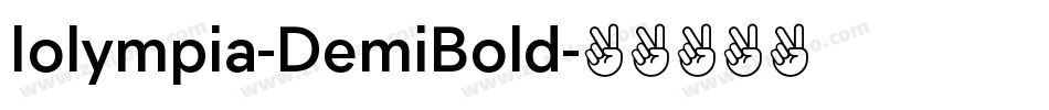 Iolympia-DemiBold字体转换