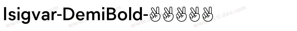 Isigvar-DemiBold字体转换