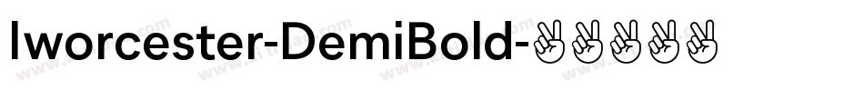 Iworcester-DemiBold字体转换