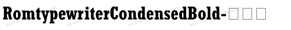 RomtypewriterCondensedBold字体转换