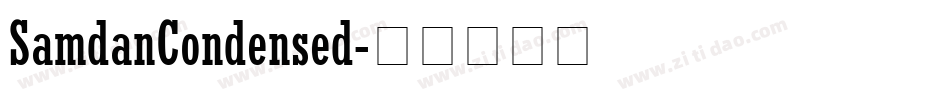 SamdanCondensed字体转换
