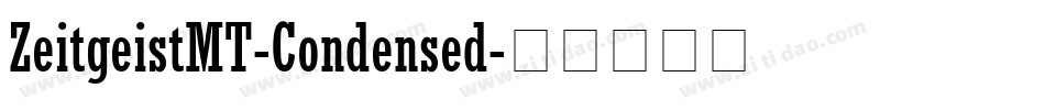 ZeitgeistMT-Condensed字体转换