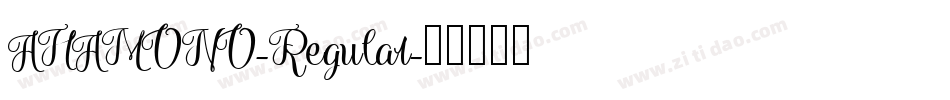 AHAMONO-Regular字体转换