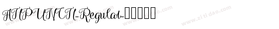 AHPUNCH-Regular字体转换