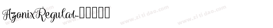 AzonixRegular字体转换