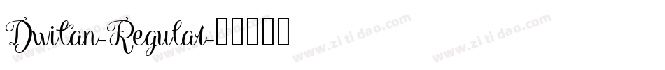Dwitan-Regular字体转换