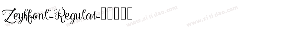 Zeykfont-Regular字体转换