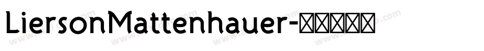 LiersonMattenhauer字体转换