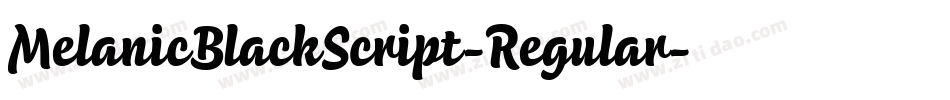 MelanicBlackScript-Regular字体转换